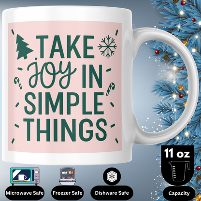 Shop the "Simple Joys" Christmas Mug - Perfect for Holiday Cheer