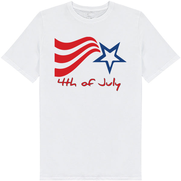 Patriotic Unisex T-Shirt for Fourth of July Equestrian Fun