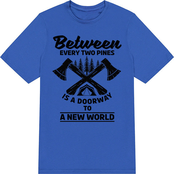 Unisex 'Two Pines' T-Shirt - Ideal for Camping Adventures