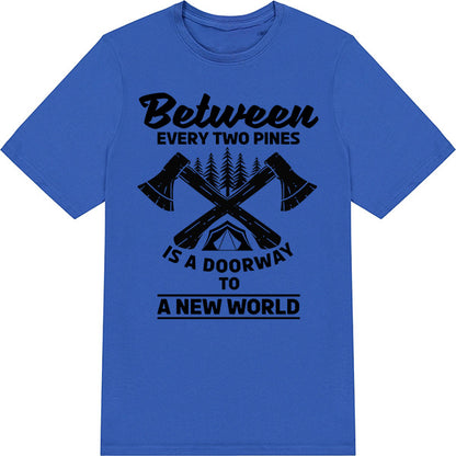 Unisex 'Two Pines' T-Shirt - Ideal for Camping Adventures