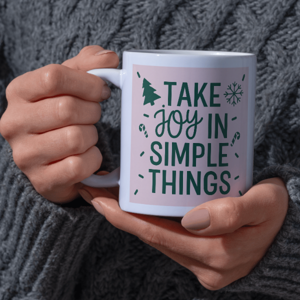 Shop the "Simple Joys" Christmas Mug - Perfect for Holiday Cheer