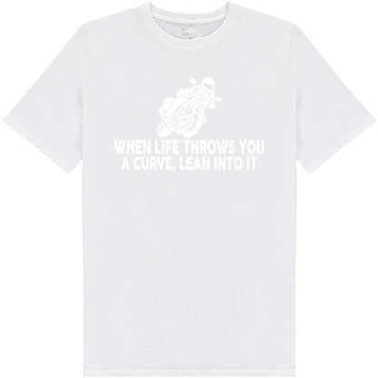 "Lean Into It" Unisex T-Shirt for Motorbike Enthusiasts