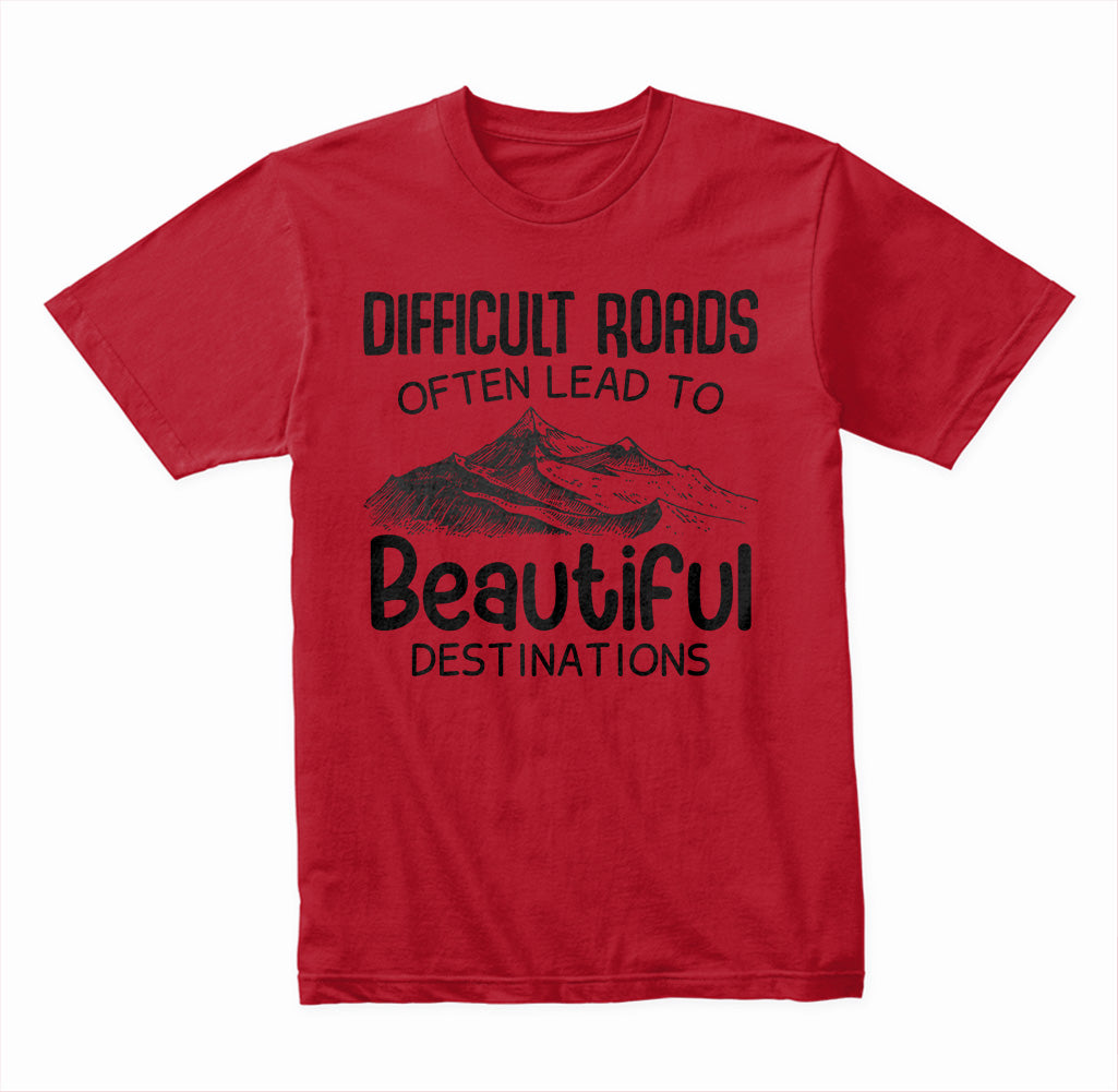 "Difficult Roads" Unisex T-Shirt | Motivational Equestrian Tee