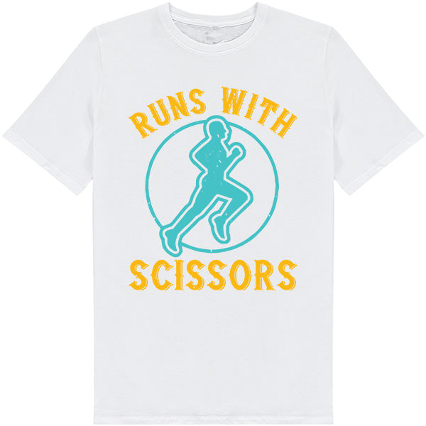 Run With Scissors Unisex T-Shirt | Runner's Edition