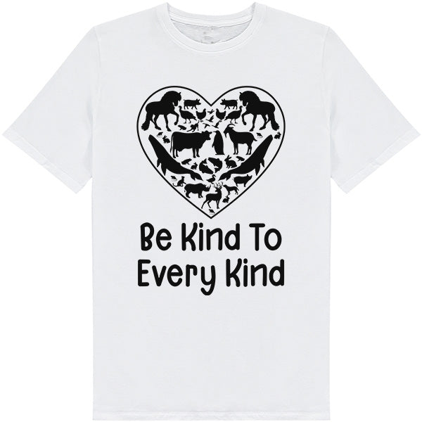 Shop the "Be Kind To Every Kind" Unisex T-Shirt | Embrace Vegan Vibes