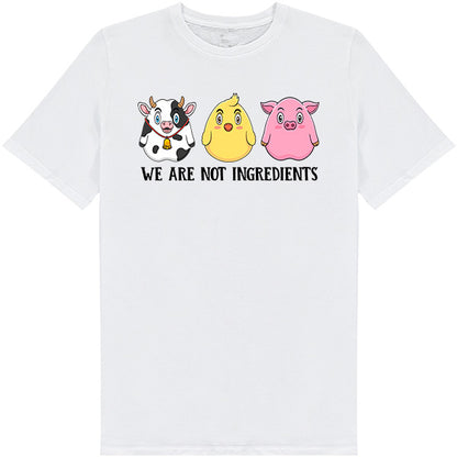 Shop the "We Are Not Ingredients" Unisex T-Shirt | Embrace Vegan Vibes