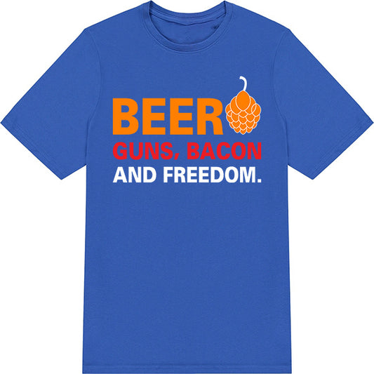 Beer Guns Bacon Freedom T-Shirt | Unisex | Equestrian Apparel