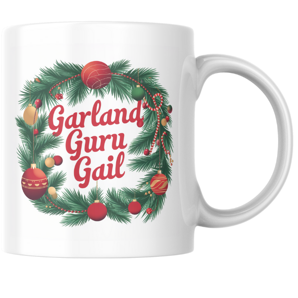 Shop the Garland Guru Gail Personalized Christmas Mug – Double-Sided Print for Festive Cheer