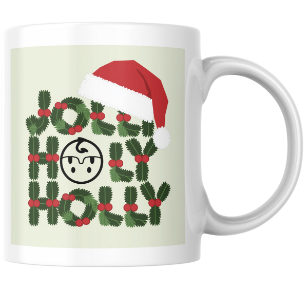 Shop the Jolly Holly Personalized Christmas Mug - Double-Sided Print