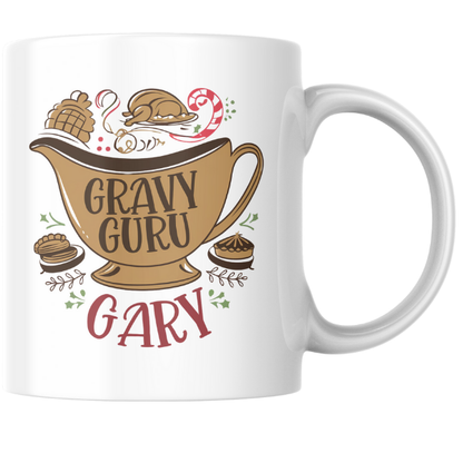 Shop the Gravy Guru Gary Personalized Christmas Mug - Double-Sided Print