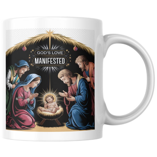 Shop the Divine Love Christmas Mug – Double-Sided Print for a Festive Touch