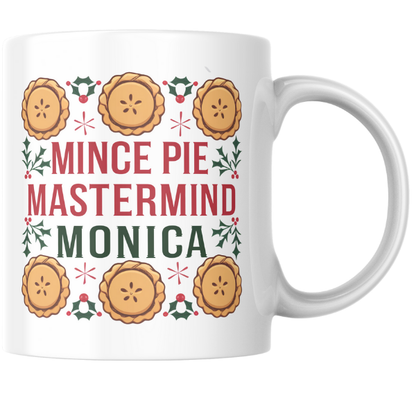 Shop the Personalized "Mince Pie Mastermind" Christmas Mug by Monica - Double-Sided Print