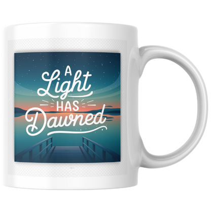 Shop the "A Light Has Dawned" Christmas Mug - Double-Sided Print for Festive Cheer