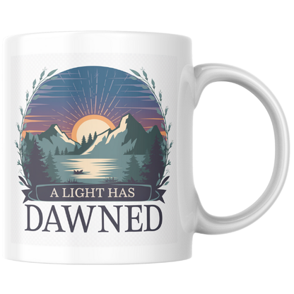 Shop the "A Light Has Dawned" Christmas Mug - Double-Sided Print for Festive Cheer