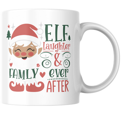 Shop the Elf Laughter & Ever After Family Christmas Mug - Double-Sided Print for Festive Cheer