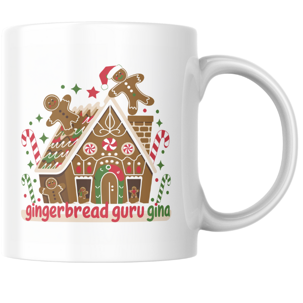 Shop Personalized Gingerbread Guru Gina Christmas Mug - Double-Sided Print