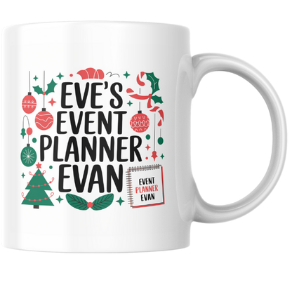 Shop Eve's Event Planner Evan - Customizable Double-Sided Christmas Mug