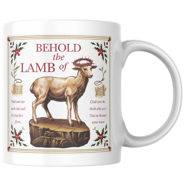 Shop the "Behold the Lamb of God" Christmas Mug - Double-Sided Print