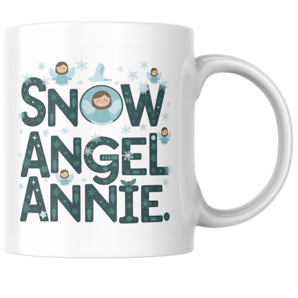 Shop Personalized Snow Angel Annie Christmas Mug - Double-Sided Print