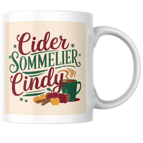 Shop the Personalized Cider Sommelier Cindy Christmas Mug – Double-Sided Print