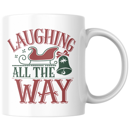 Shop the "Laughing All the Way" Family Christmas Mug - Double-Sided Print for Festive Cheer