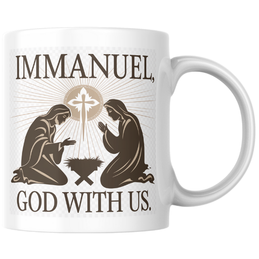 Shop the Immanuel "God with Us" Christmas Mug – Double-Sided Print for Festive Cheer