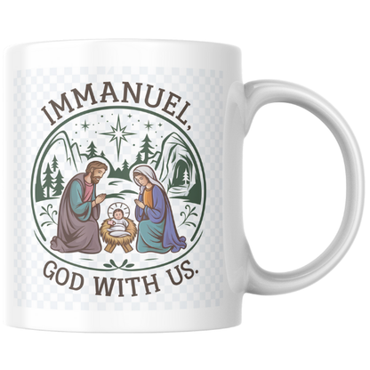 Shop the Immanuel "God with Us" Christmas Mug – Double-Sided Print for Festive Cheer