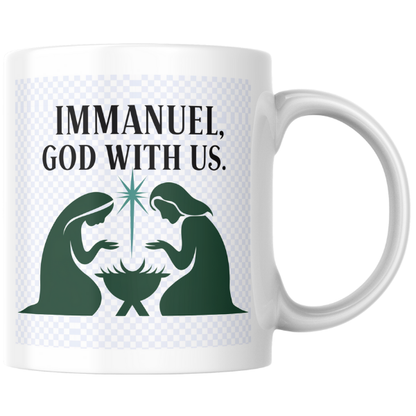 Shop the Immanuel "God with Us" Christmas Mug – Double-Sided Print for Festive Cheer