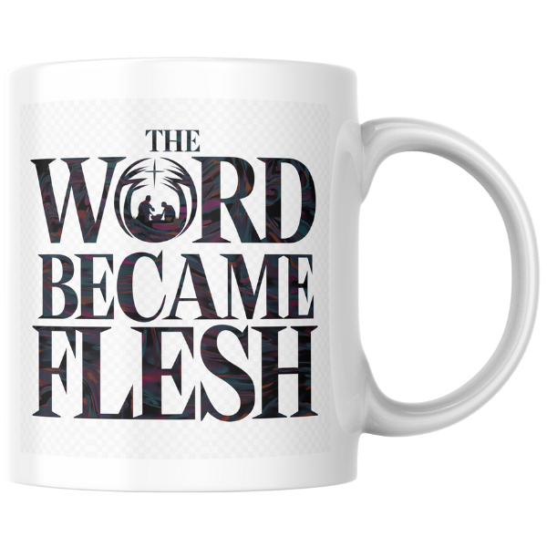 Shop the "Word Became Flesh" Christmas Mug – Double-Sided Print for Festive Cheer