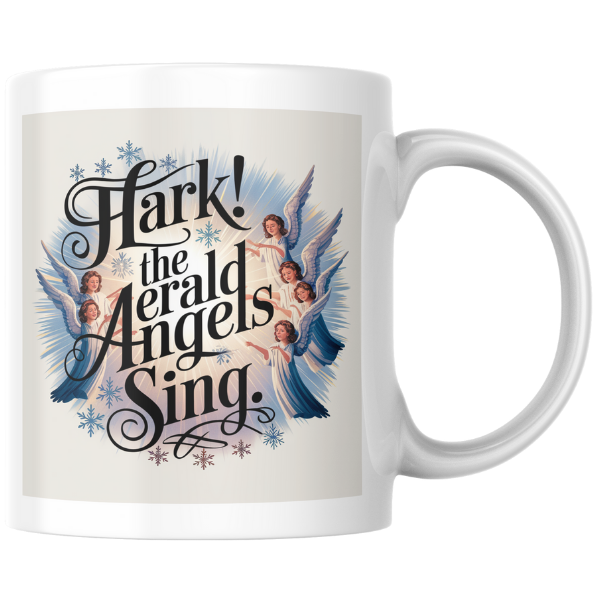 Shop the "Hark! The Herald Angels Sing" Christmas Mug - Double-Sided Print