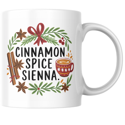 Shop Personalized Cinnamon Spice Sienna Christmas Mug - Double-Sided Print