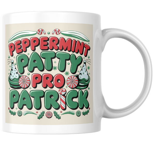 Shop the Personalized Peppermint Patty Pro Patrick Christmas Mug – Double-Sided Print