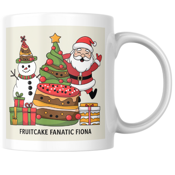 Shop the Personalized Christmas Mug for Fruitcake Enthusiasts - Double-Sided Print