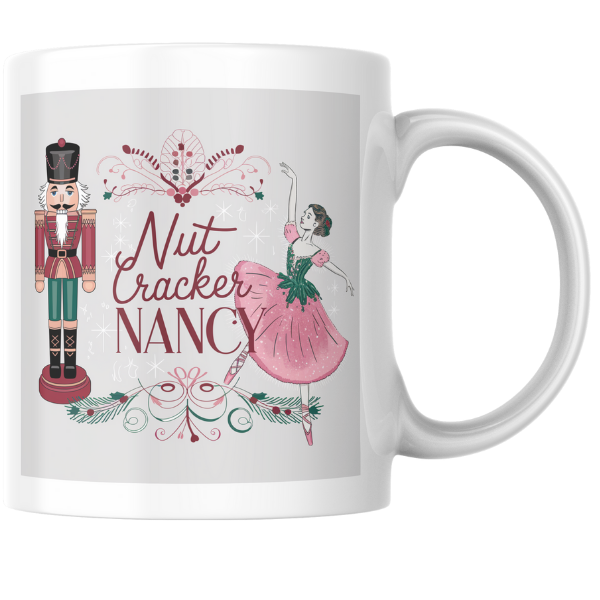 Shop the Nutcracker Nancy V2 Personalized Christmas Mug – Double-Sided Print