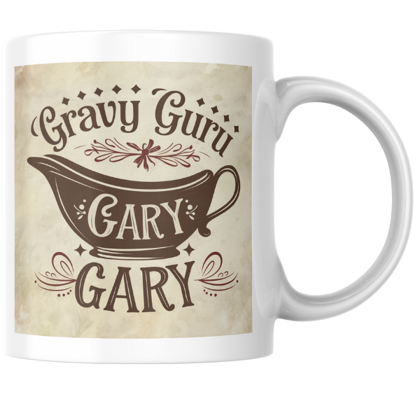 Shop the Gravy Guru Gary Personalized Christmas Mug - Double-Sided Print