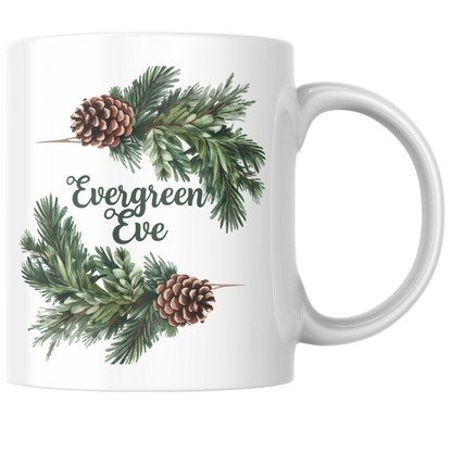 Shop Personalized Evergreen Eve Christmas Mug - Double-Sided Print