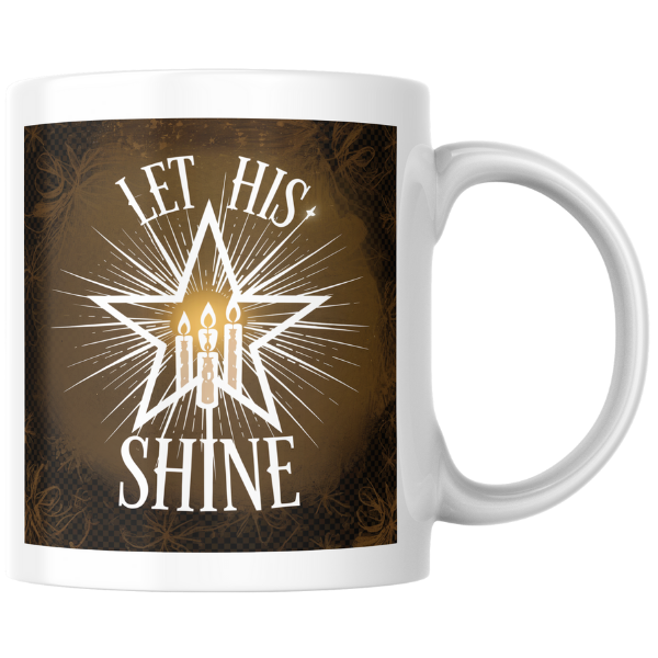 Shop the "Let His Light Shine" Christmas Mug - Double-Sided Print for Festive Cheer