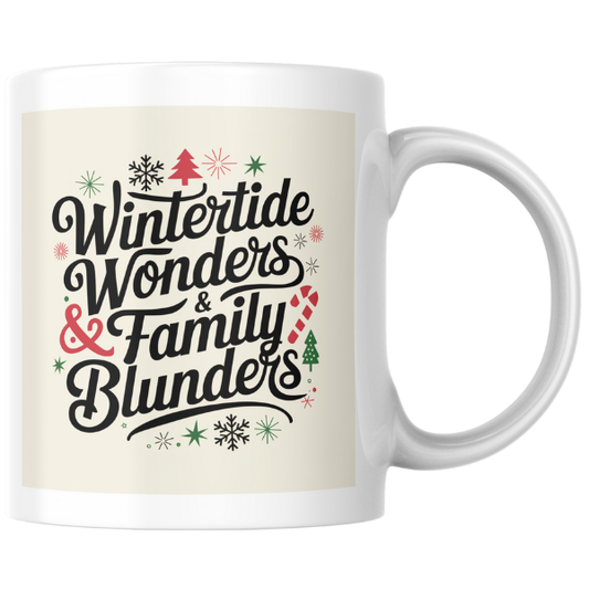 Shop the Wintertide Wonders & Family Blunders Christmas Mug - Double-Sided Print for Festive Cheer