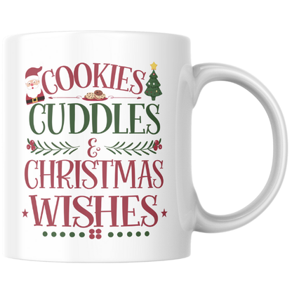 Shop the Family Christmas Mug: Double-Sided Print Featuring Cookies, Cuddles, & Christmas Wishes