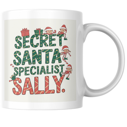 Shop Personalized Christmas Mug by Secret Santa Specialist Sally - Double-Sided Print