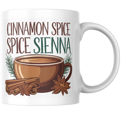 Shop Personalized Cinnamon Spice Sienna Christmas Mug - Double-Sided Print