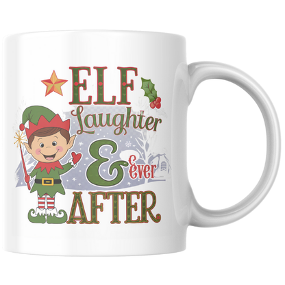 Shop the Elf Laughter & Ever After Family Christmas Mug - Double-Sided Print for Festive Cheer