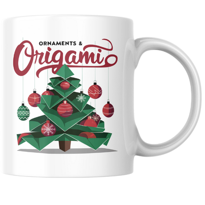 Shop the Family Christmas Mug with Dual-Sided Festive Ornaments & Origami Design