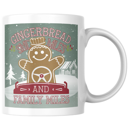 Shop the Festive "Gingerbread Smiles & Family Miles" Christmas Mug - Double-Sided Print