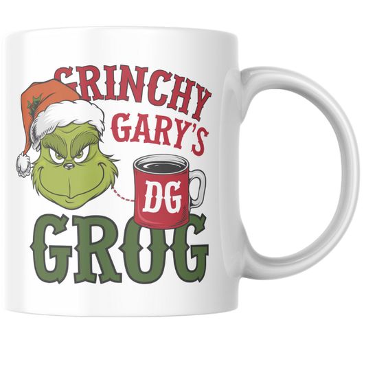 Shop Personalized Christmas Mug - Grinchy Gary's Grog, Double-Sided Print