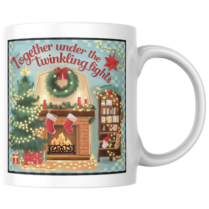 Shop the "Together Under the Twinkling Lights" Christmas Mug - Double-Sided Print for Festive Cheer