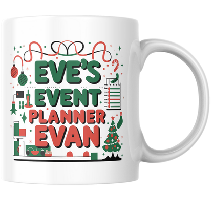 Shop Eve's Event Planner Evan - Customizable Double-Sided Christmas Mug