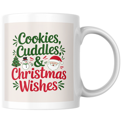 Shop the Family Christmas Mug: Double-Sided Print Featuring Cookies, Cuddles, & Christmas Wishes