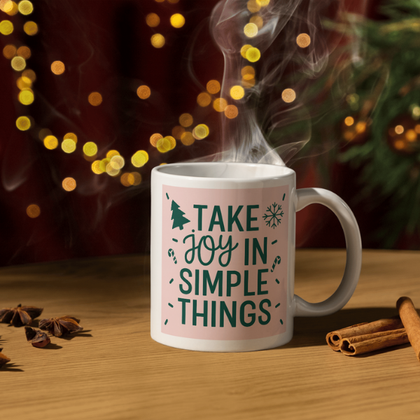 Shop the "Simple Joys" Christmas Mug - Perfect for Holiday Cheer