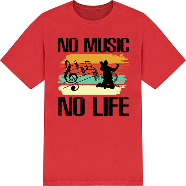 No Music No Life V3 Unisex T-Shirt | Ideal for Music Lovers